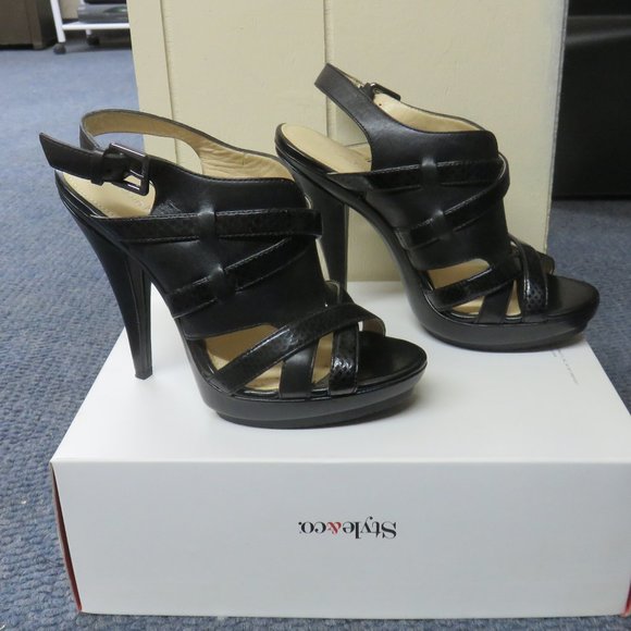 Calvin Klein High Heel Platform Sandals - Picture 2 of 10